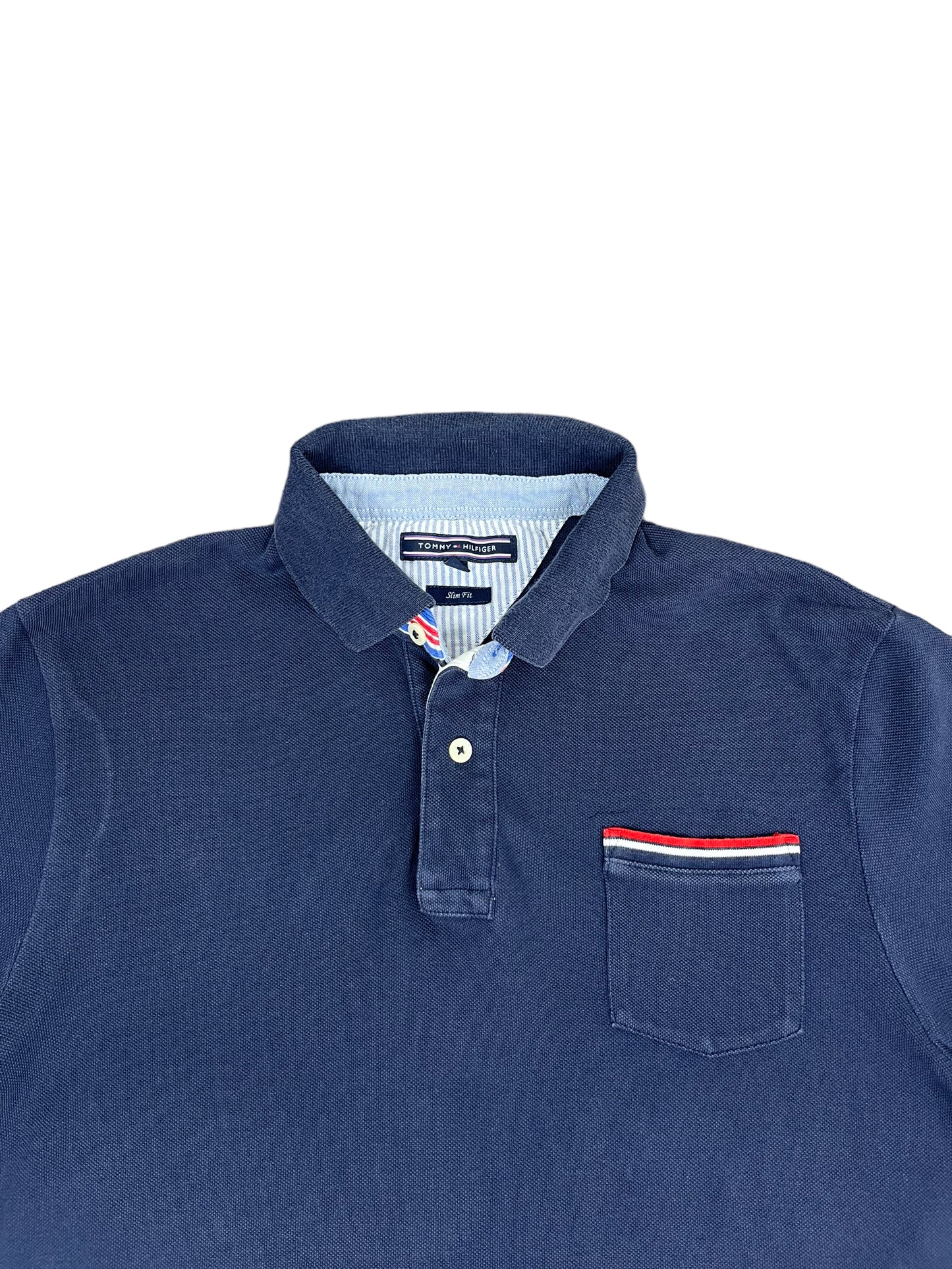 Vintage Tommy Hilfiger Cropped Polo Shirt - Medium