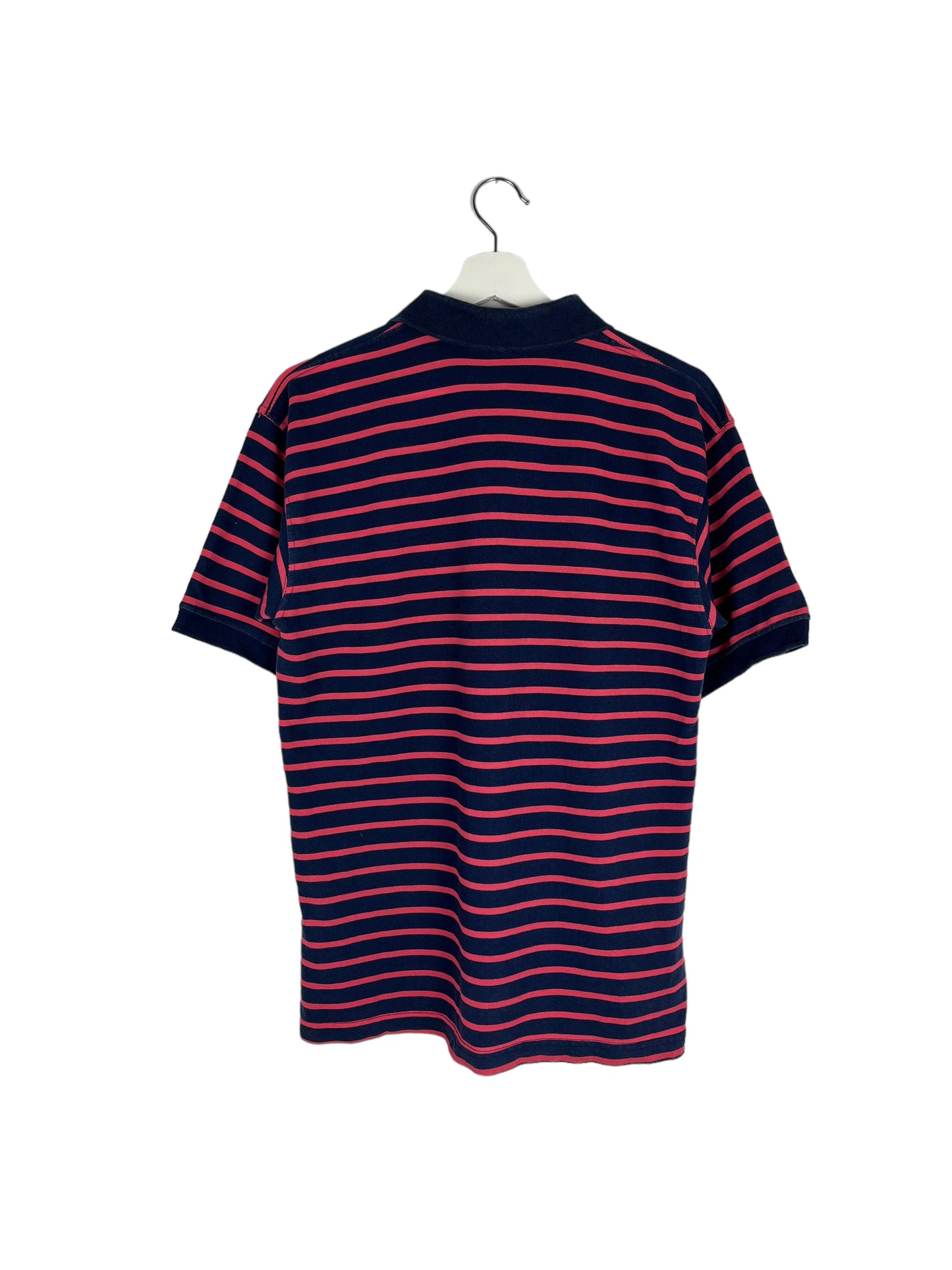 Vintage 90's Lacoste Striped Polo Shirt - Medium