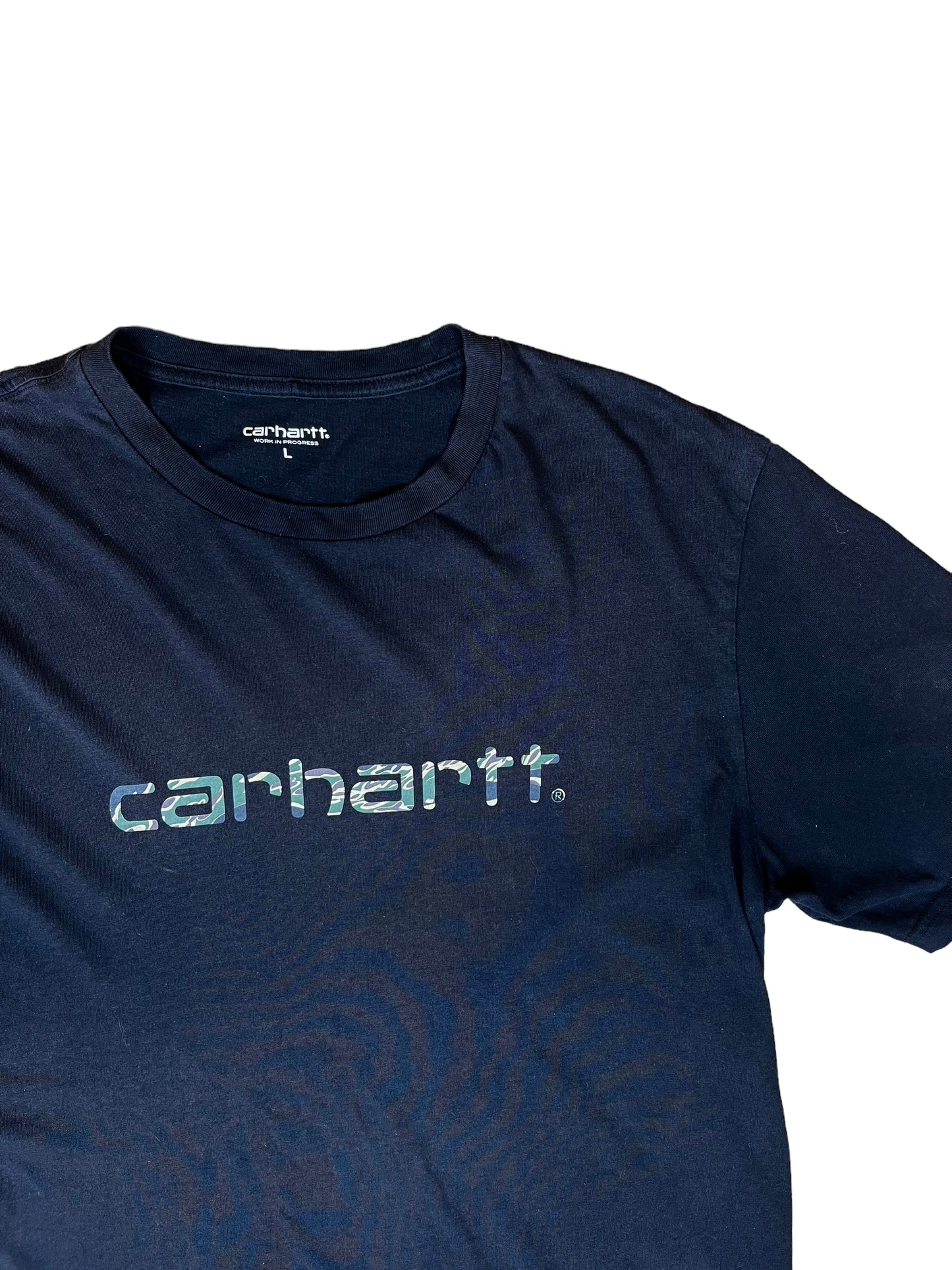 Carhartt Script Camo Logo T Shirt - Large