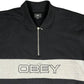 Obey Panel 1/4 Zip Polo Sweatshirt - Medium