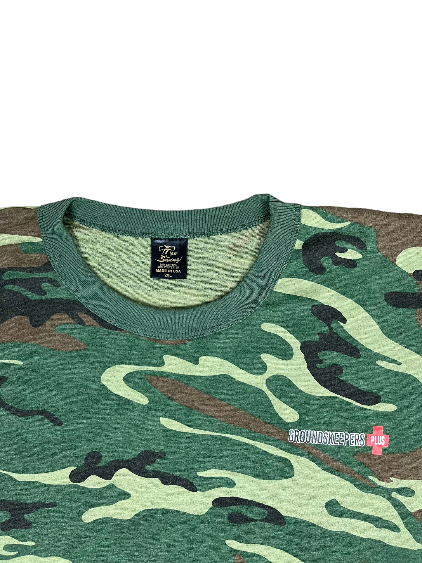 Vintage 90’s Groundkeepers Plus Camo T Shirt - XXL