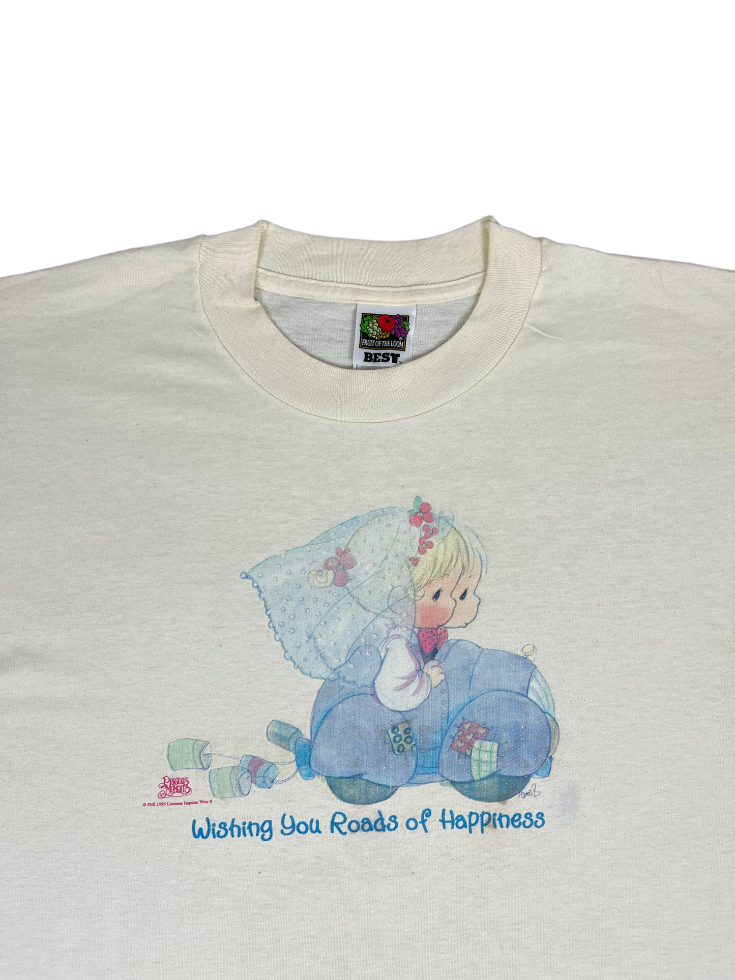 Vintage 1995 Wishing You Roads Of Happiness T Shirt - Large