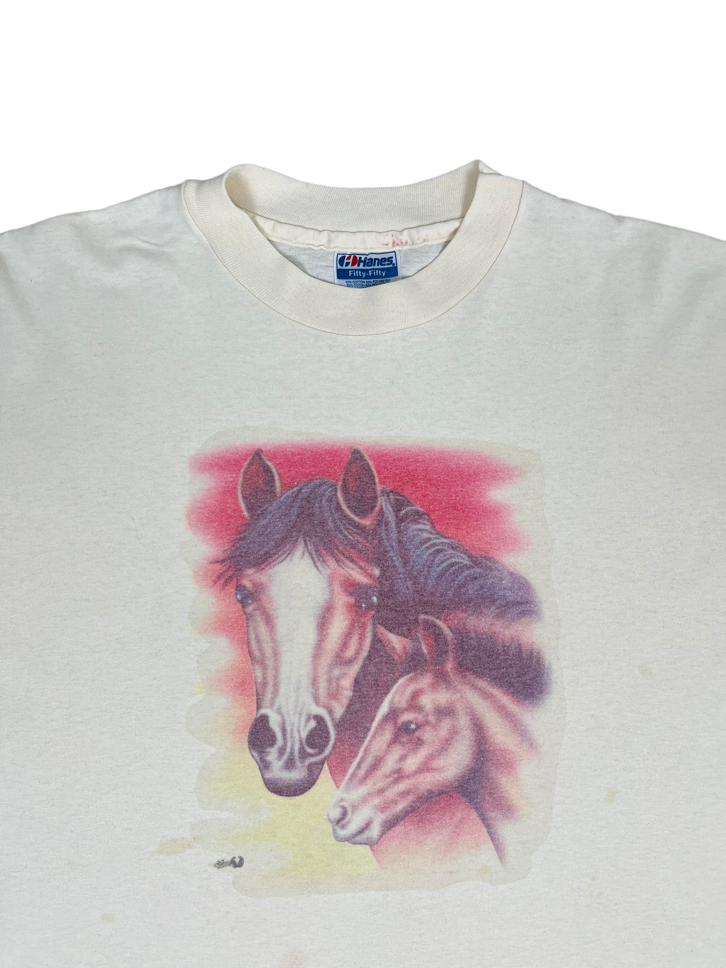 Women's Vintage 90’s Horses T Shirt - Large