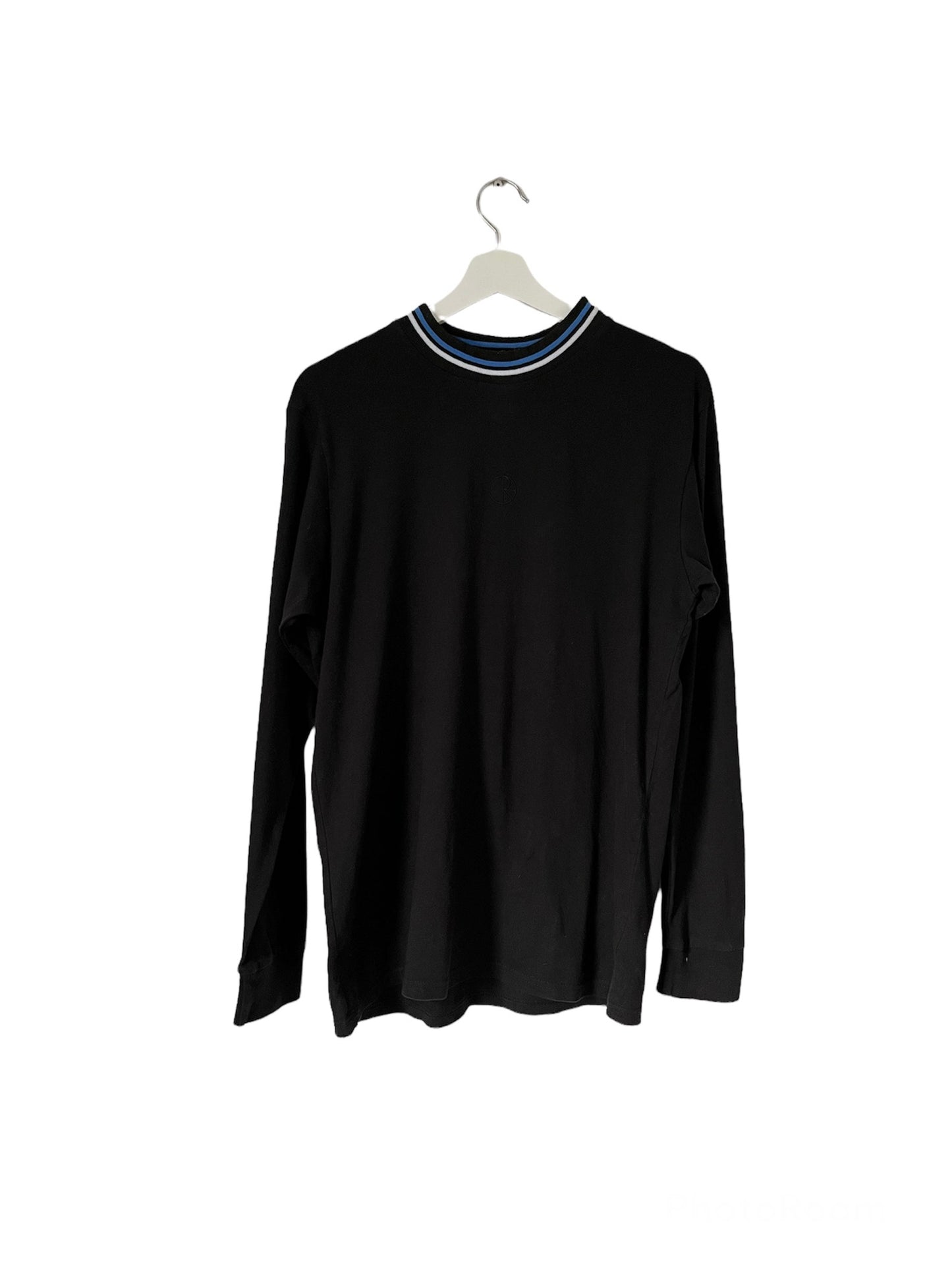 Polar Skate Co Ribbed Neck L/S T Shirt Black - Medium