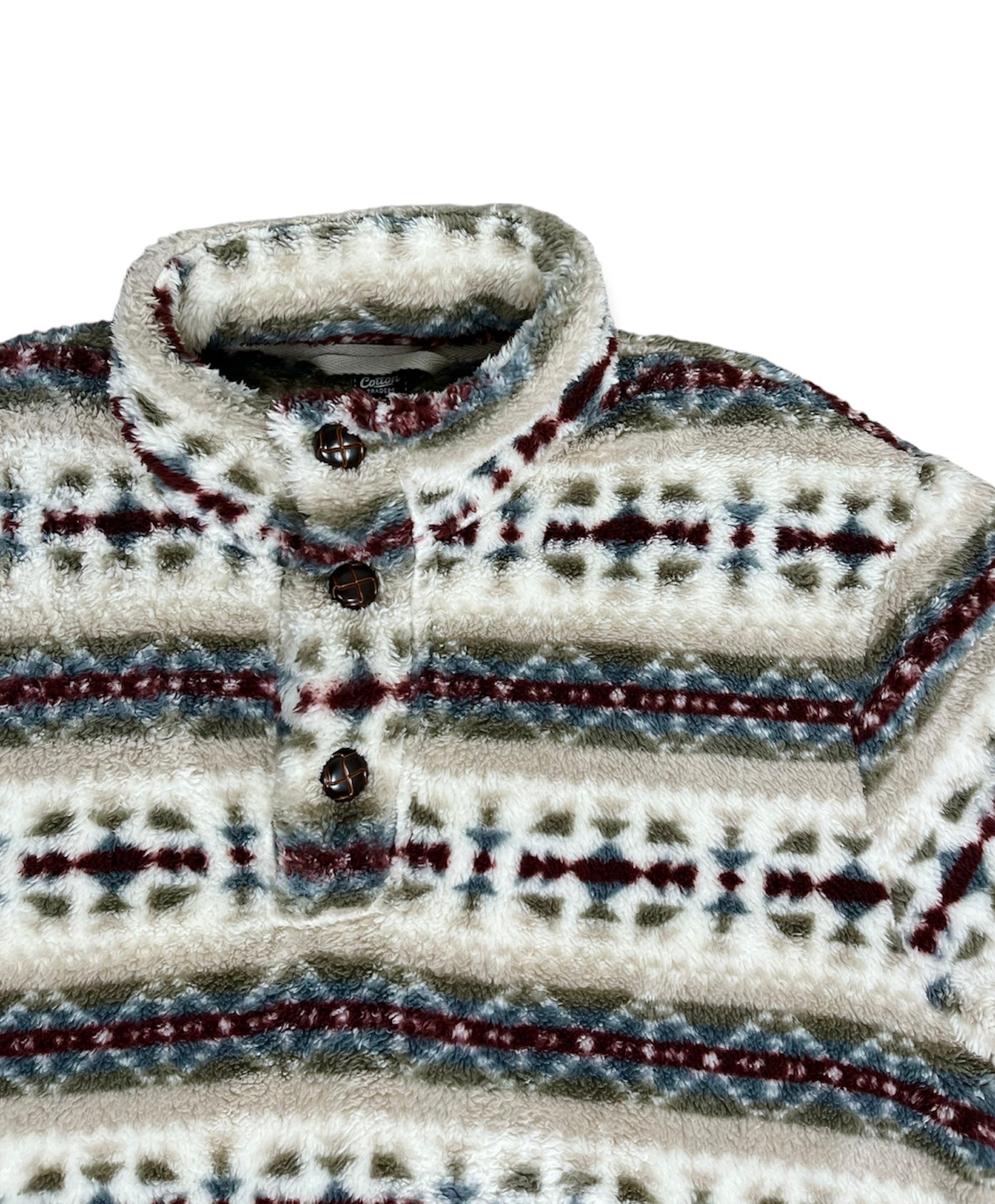 Vintage Cotton Traders Patterned Fleece - Large