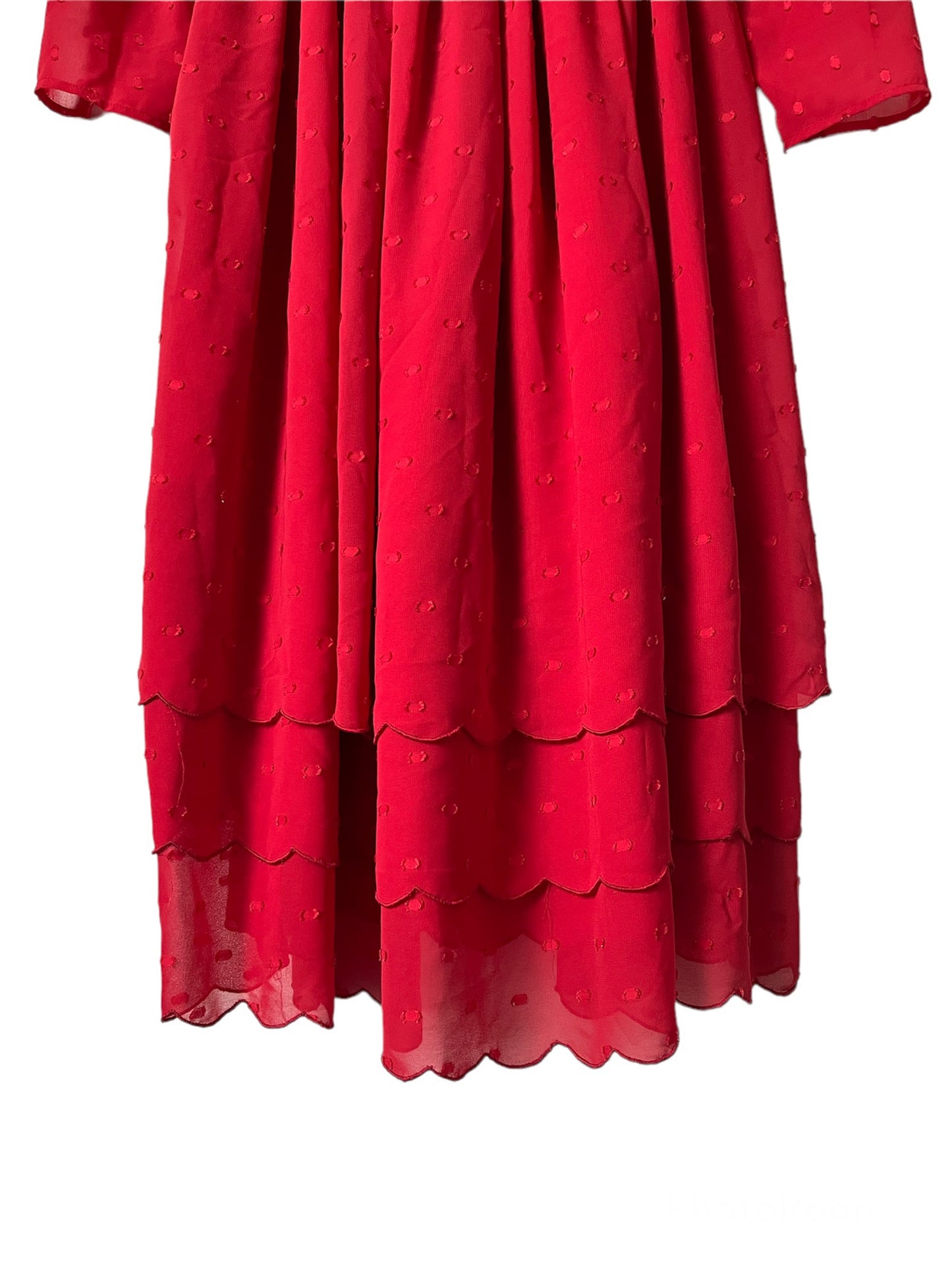 Vintage Layered Dress Red - 10
