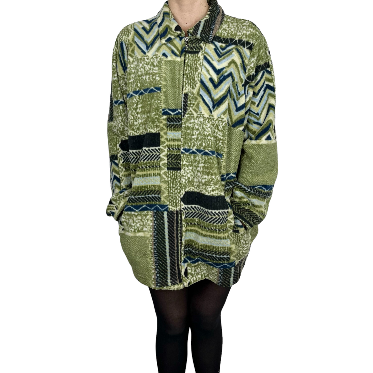 Women’s Vintage Patterned Fleece - Large
