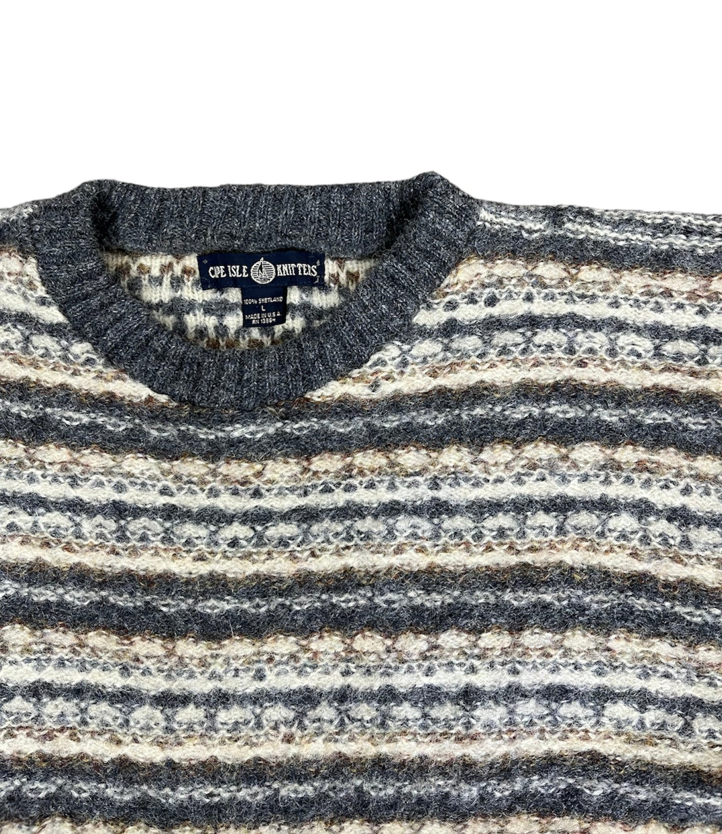 Vintage 80’s Cape Isle Knitters Shetland Wool Jumper - Medium