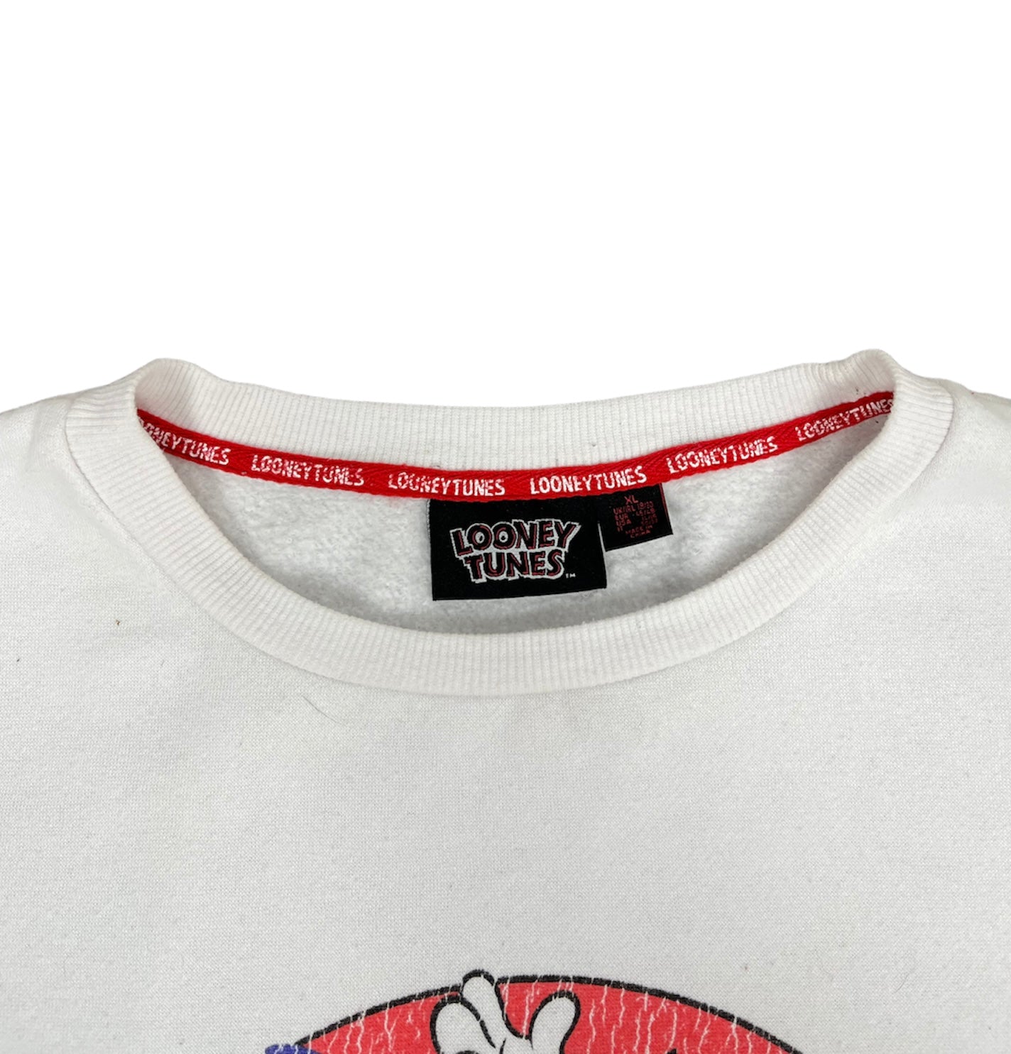 Vintage Looney Tunes Sweatshirt White - XL