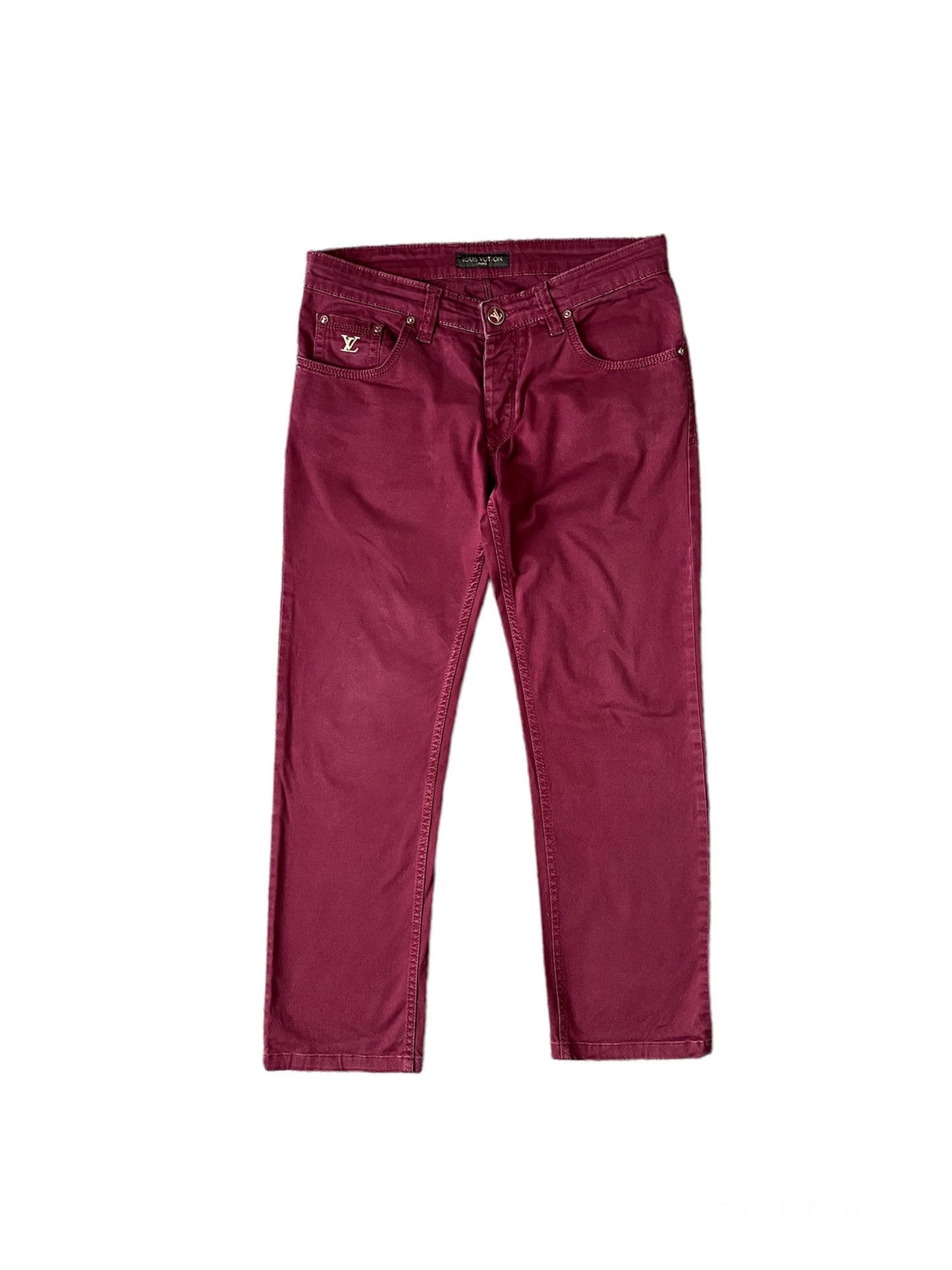Louis Vuitton Chino Trousers Maroon - 31/34