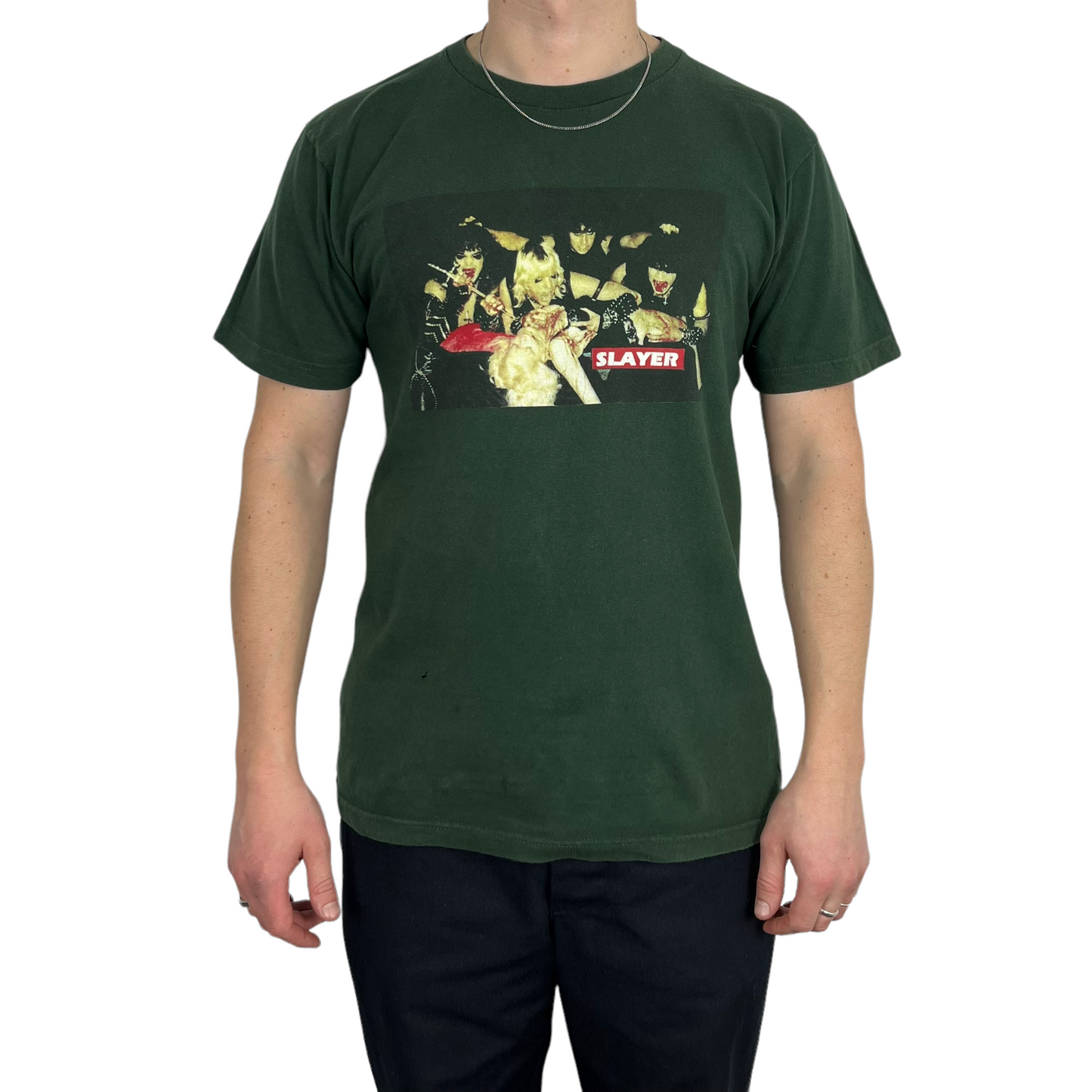 Supreme x Slayer T Shirt Forest Green - Medium