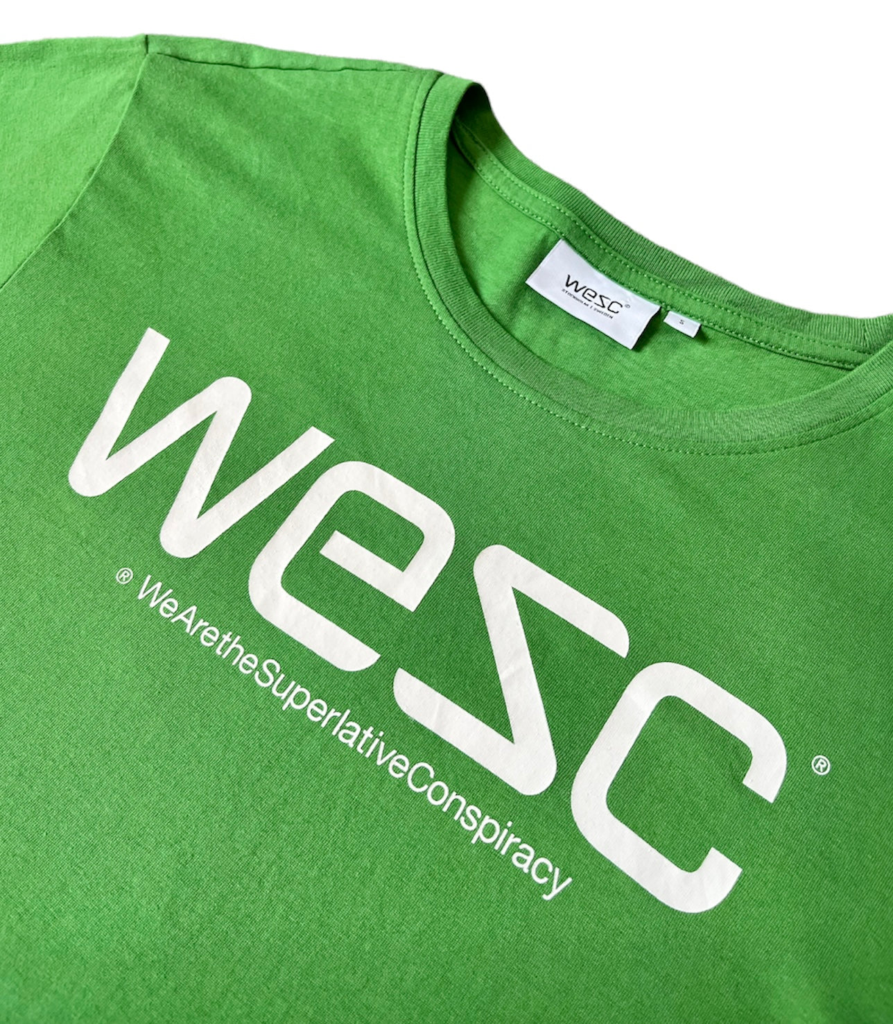 WESC Logo T Shirt Green - Small
