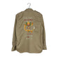 Rare Women's Vintage Ralph Lauren Sport Military U.S.N.C Dragon Embroidery Shirt Khaki - 8/10