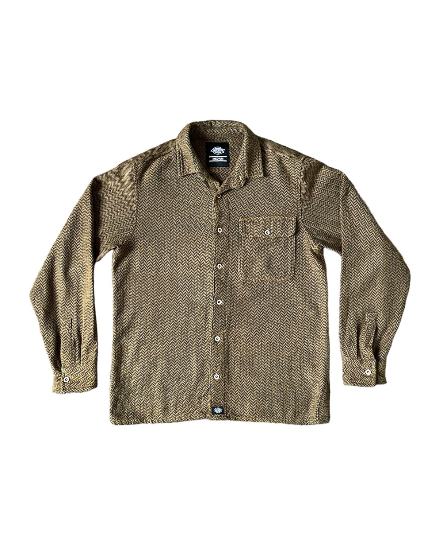 Dickies Textured Shirt Brown - Medium
