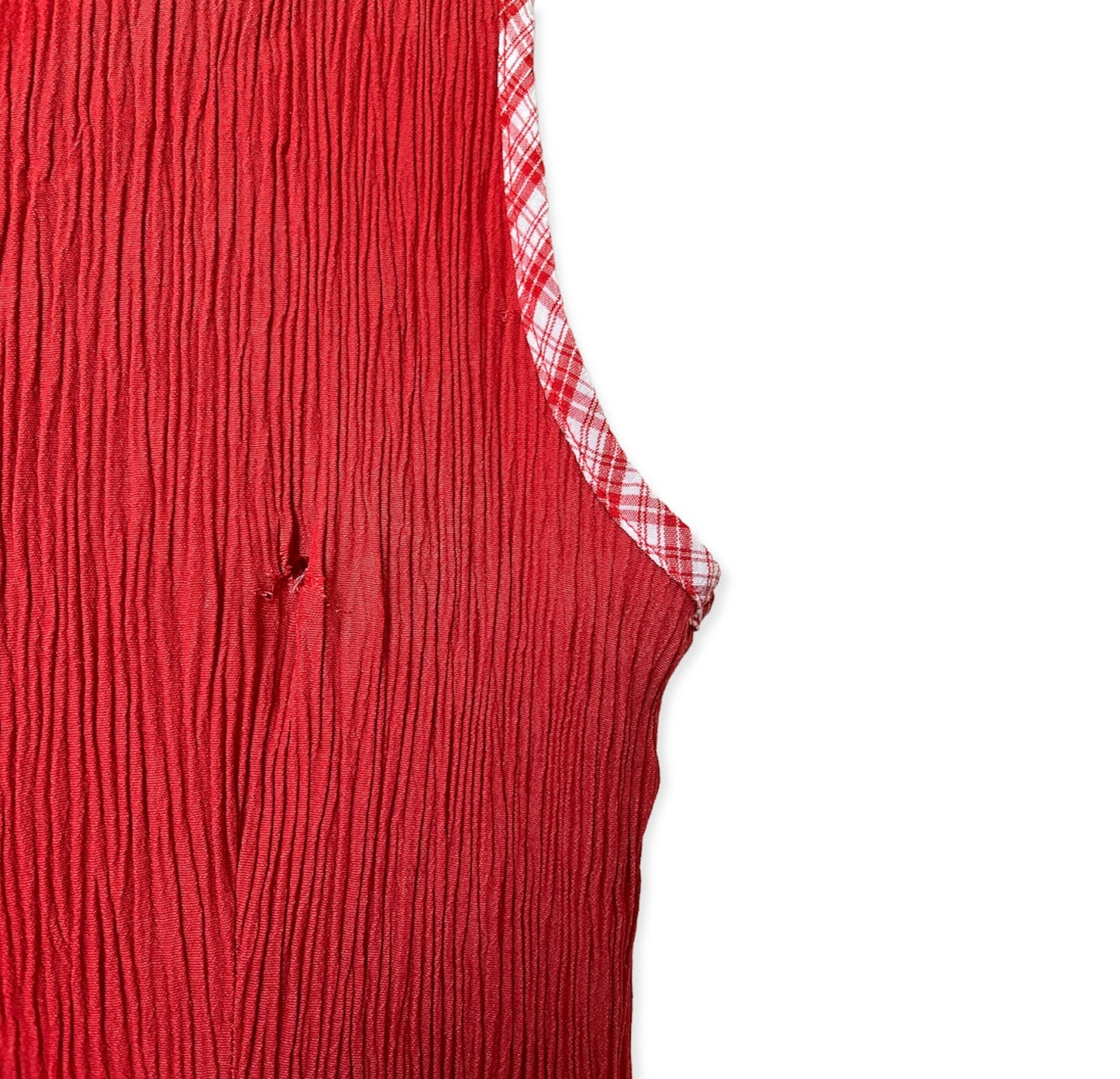 Vintage 90’s Checkered Midi Dress Red - 12