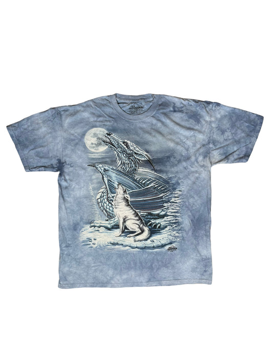 Vintage The Mountain Wolf Dragon T Shirt - XL