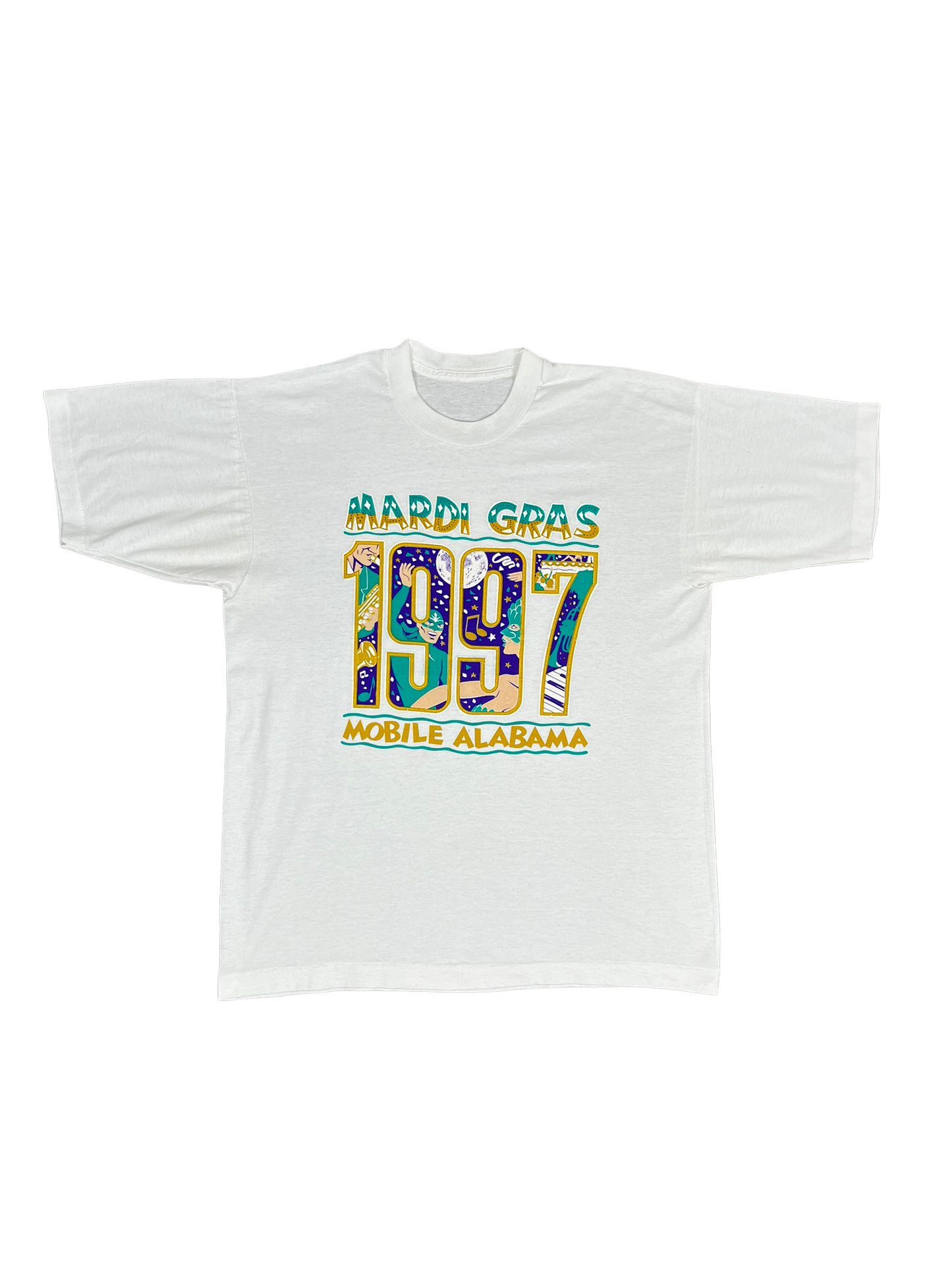 Vintage 1997 Mardi Gras T Shirt - Medium