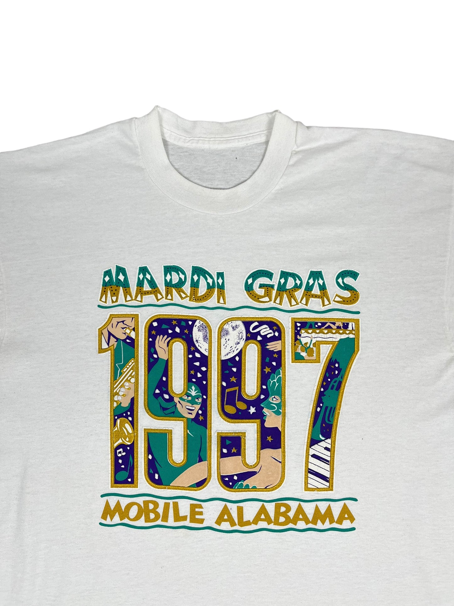 Vintage 1997 Mardi Gras T Shirt - Medium